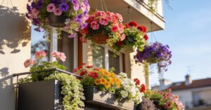 Kwiaty zwisające na balkon: jak dobrać rośliny do wiszących doniczek?
